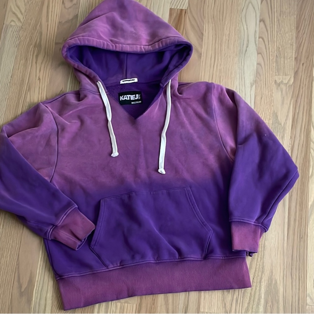 Katie J NYC Junior Girls Purple ombre Hoodie Size Medium